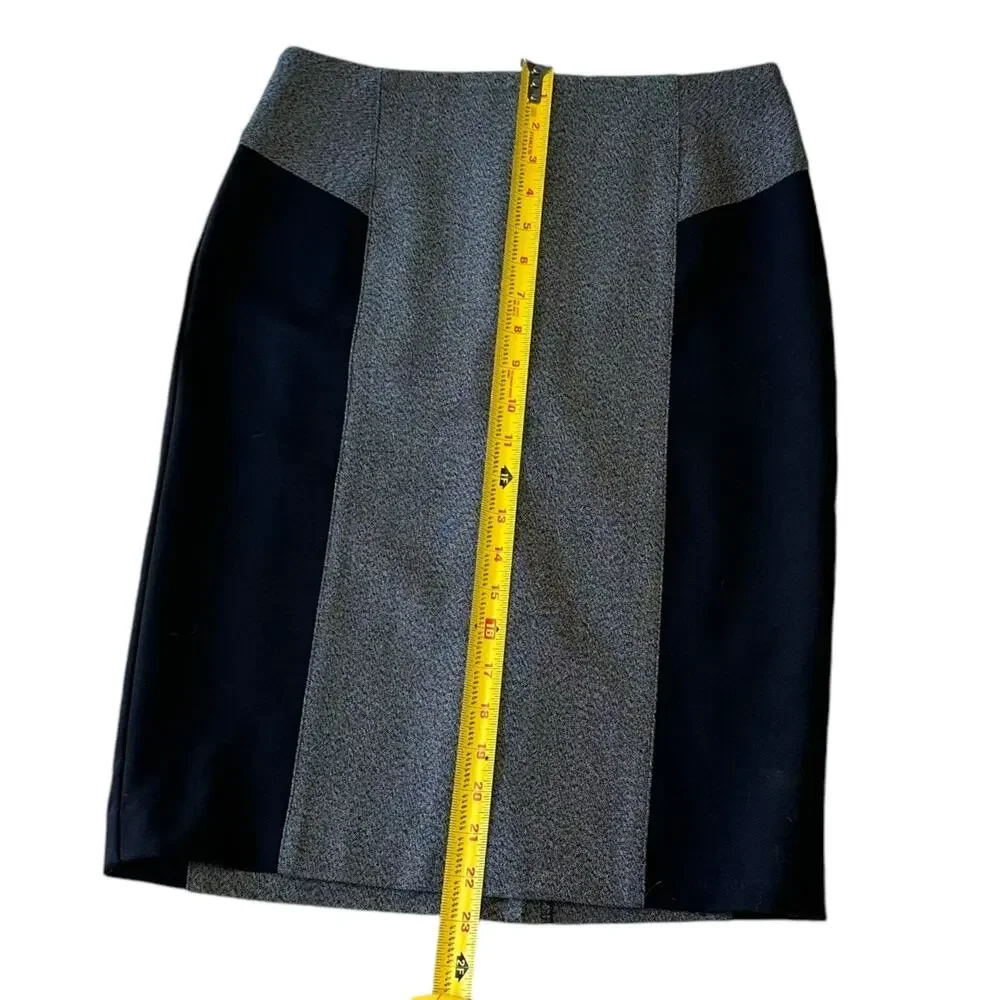 Womens Skirt Size 4 Black Grey Professional Structured Pencil Office Siren Work - Picture 3 of 8